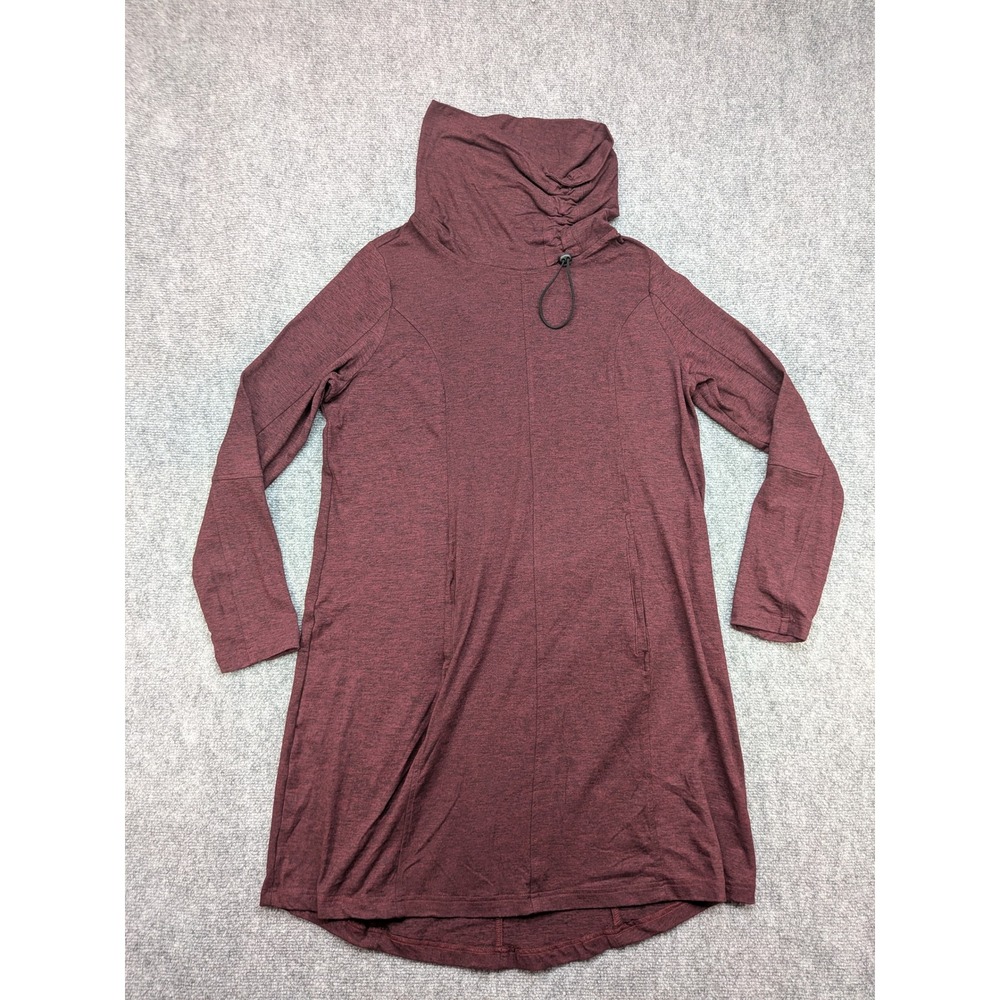 Maurices Womens Dress Size 0x Burgundy Funnel Neck Long Sleeve Tunic Active Soft
